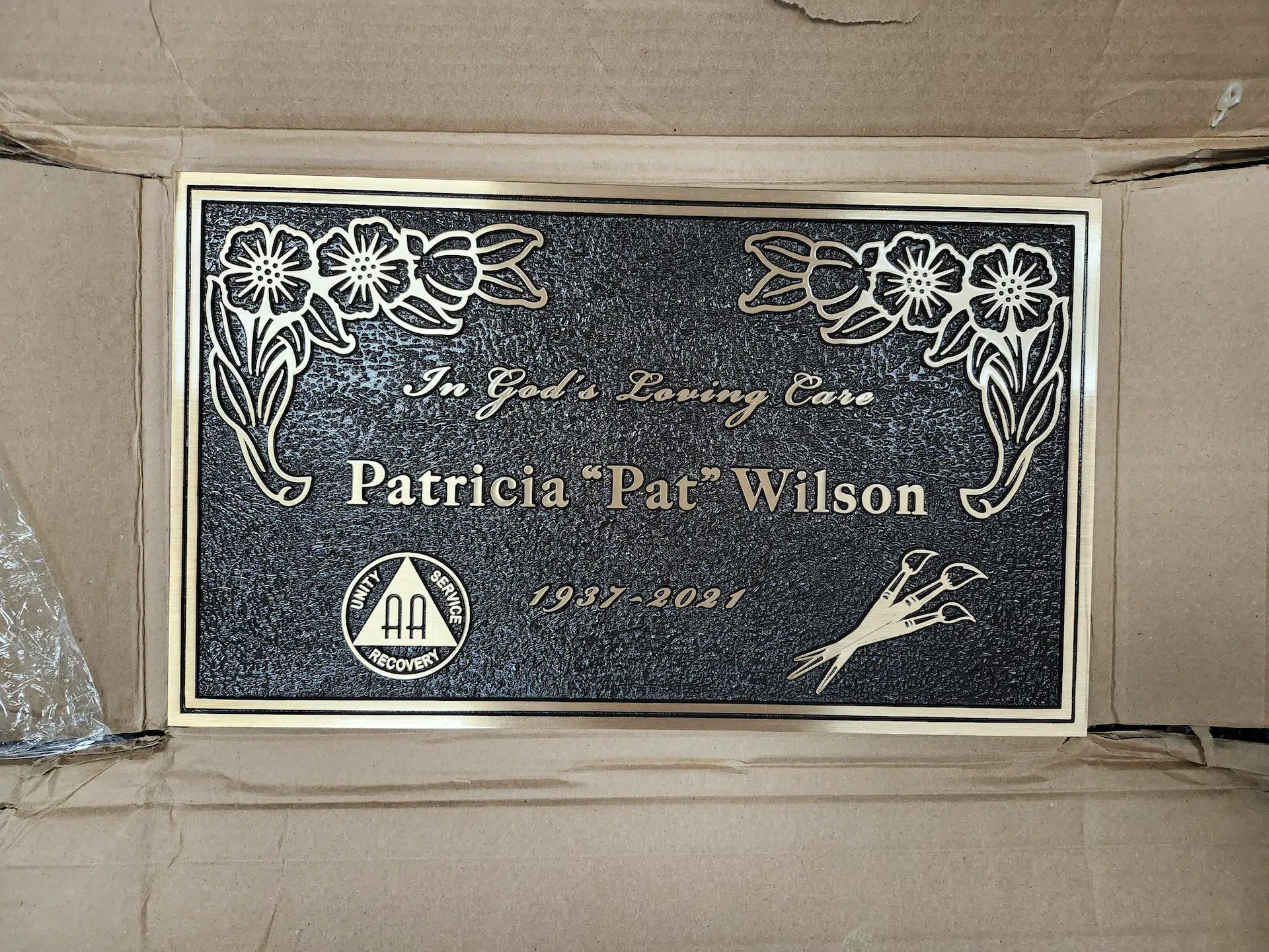 Bronze Bronze Plaque hand-carved by Headstone Plaque Guide in NJ — image 1
